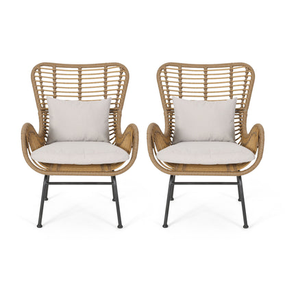 Outdoor Rattan Accent Chairs - set of 2