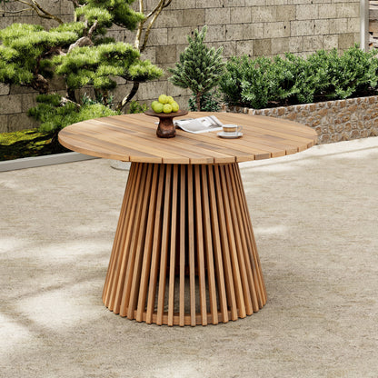 Outdoor Acacia Wood Patio Dining Table - 47.25"