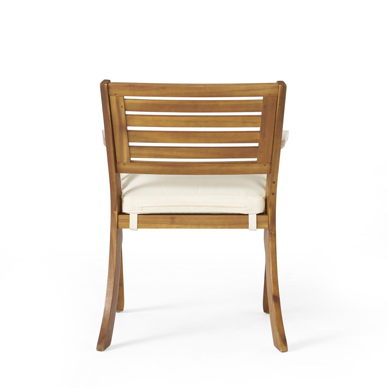 Hermosa 5 Piece Teak Wood Dining Outdoor Dining Set With Beige Cushions
