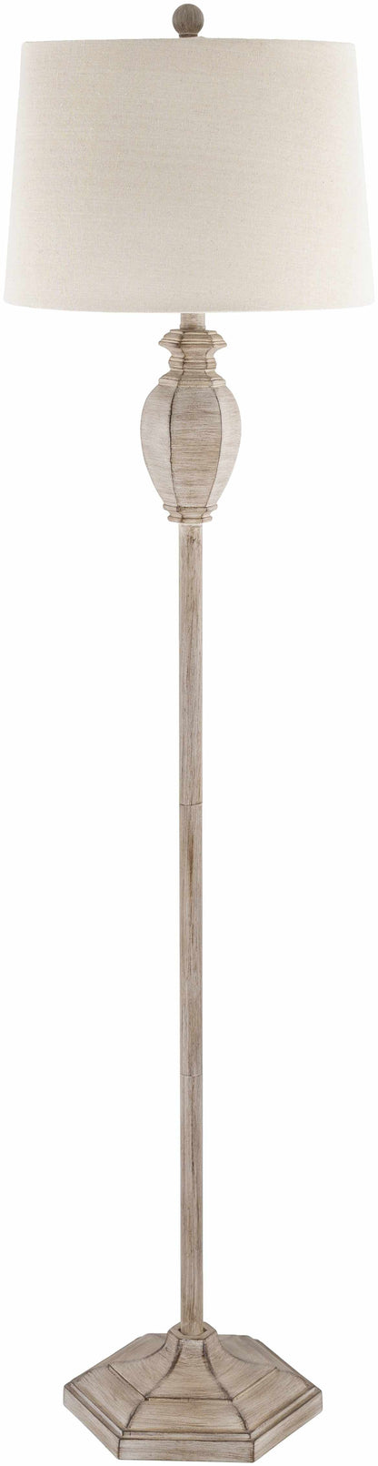 Esmeralda Resin Gray &amp; Beige Floor Lamp