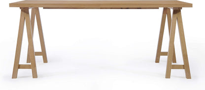 Mid Century Modern Dining Set - 7 Piece in Natural Oak