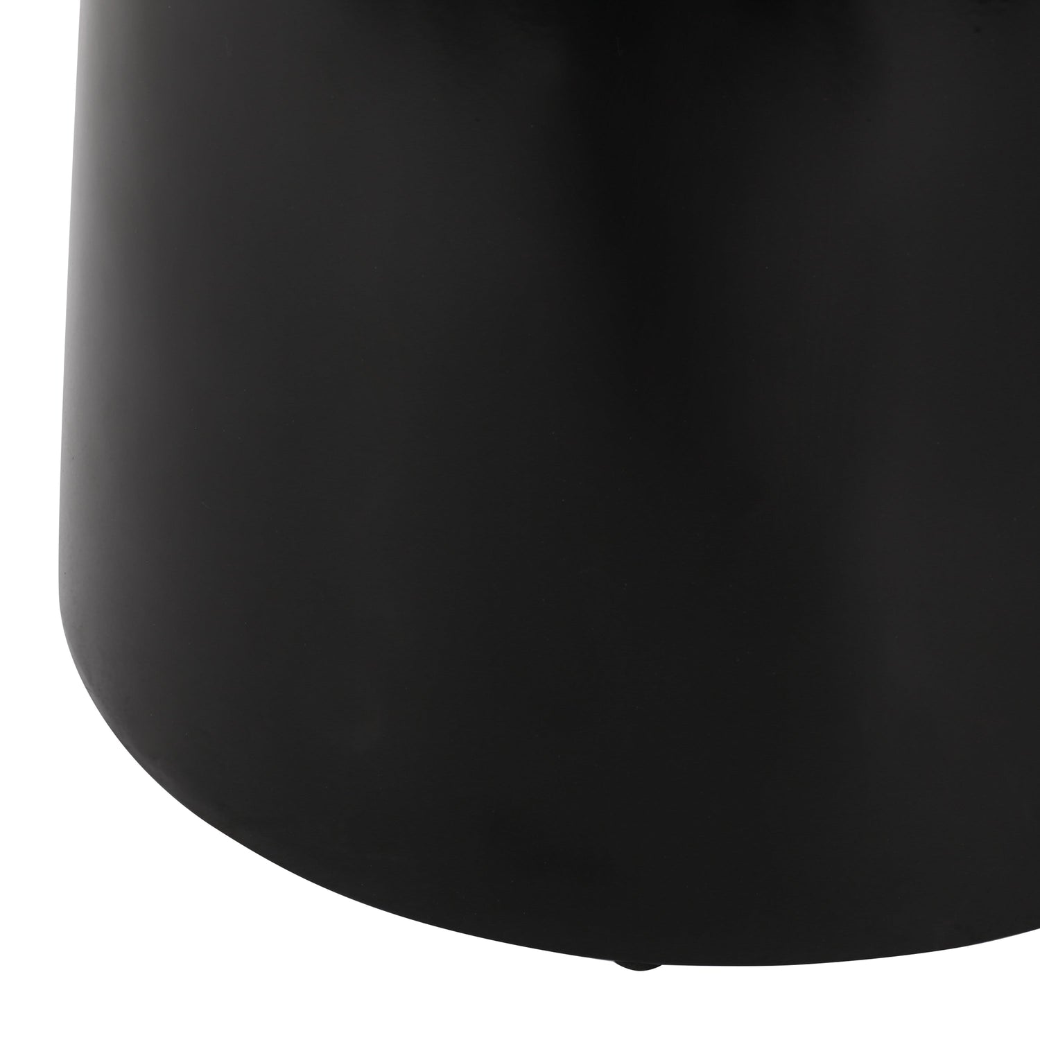 Modern Outdoor Metal End Table in Black Finish