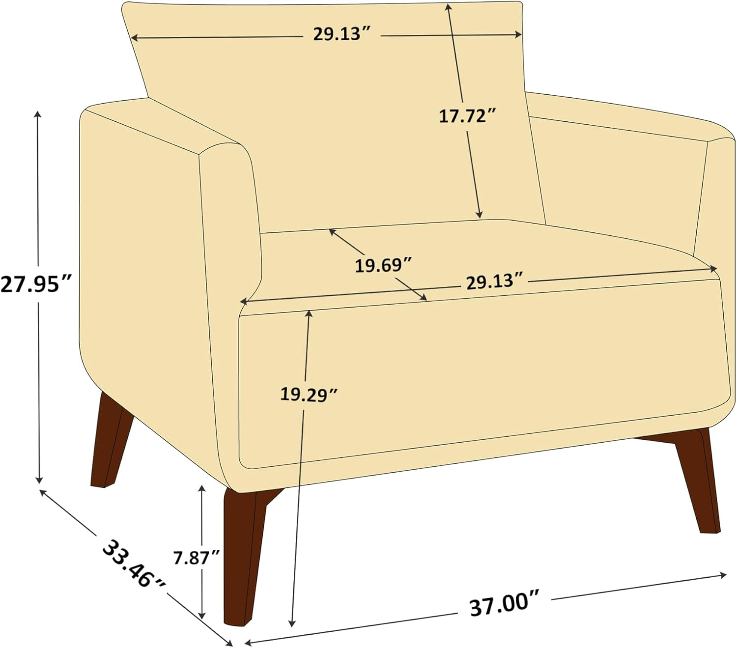Oversized Upholstered Accent Chair In Greige