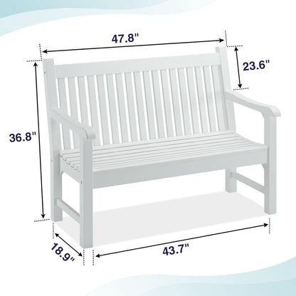 White Outdoor Bench