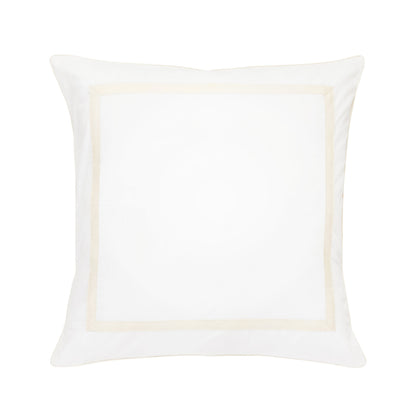 Classic Double Border Percale Cotton Euro Sham Pair