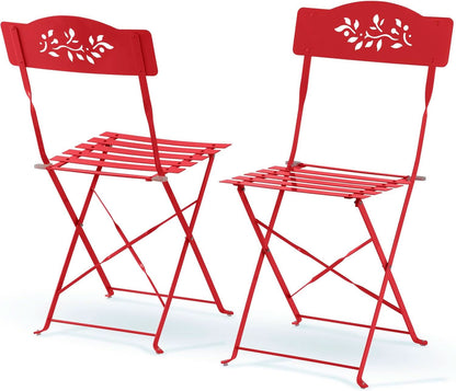 Indoor/Outdoor 3 Piece Bistro Set in Red