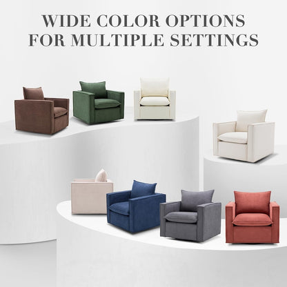 Swivel Armchairs in Dark Gray - 2 pc Set