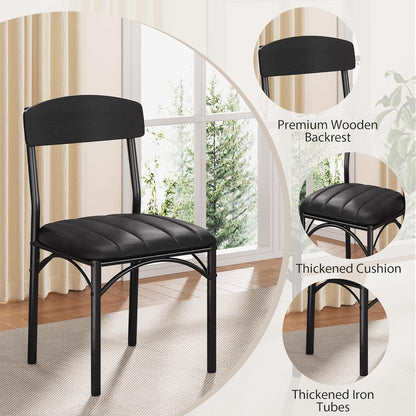 Round Dining Set - 5 pc, Black