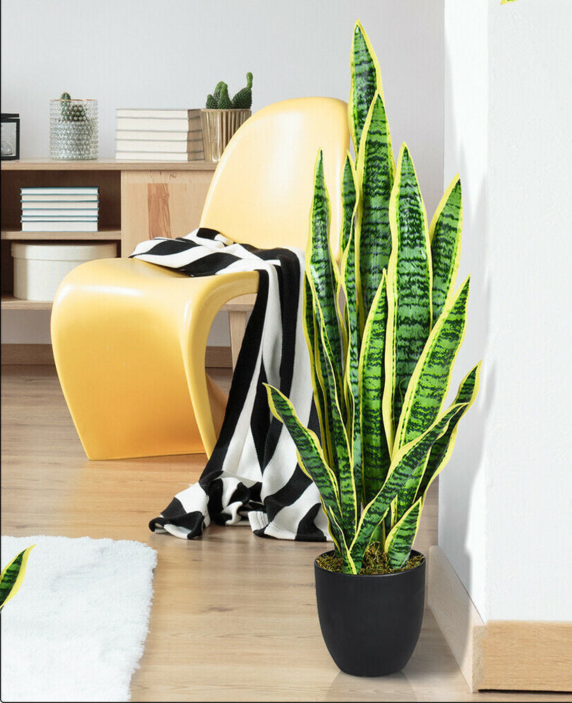 35.5 Inch Indoor-Outdoor Artificial Snake Plant