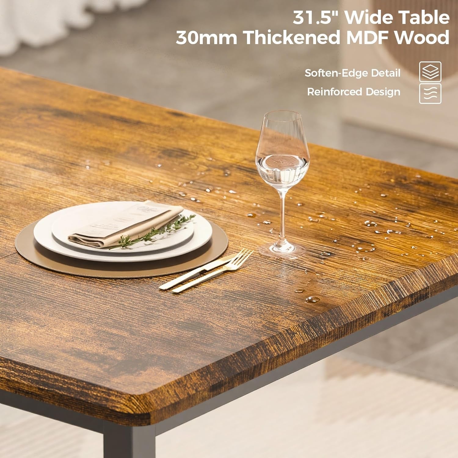 Extendable 5 pc Dining Set - Rustic Brown
