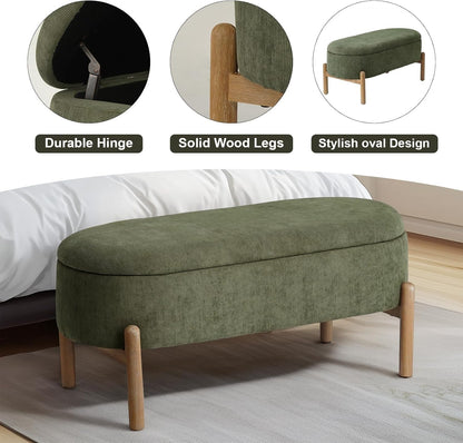 Green Storage Bench