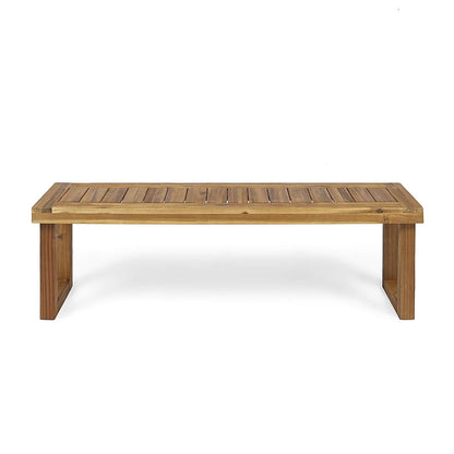 3 Piece Outdoor Acacia Wood Dining Set - Sandblast Natural Finish