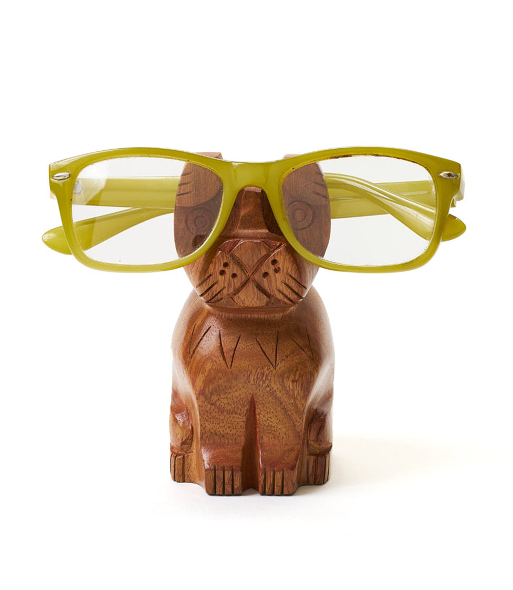 Dog Handcarved Eyeglass Holder Stand