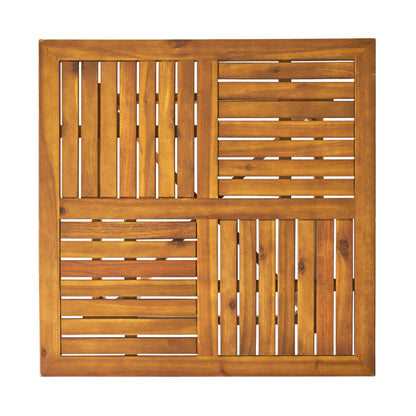 Hermosa 5 Piece Teak Wood Dining Outdoor Dining Set With Beige Cushions
