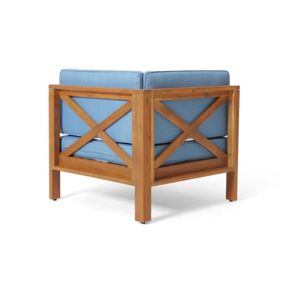 Brava 4-Piece Outdoor Modular Sofa Set in Ocean Blue