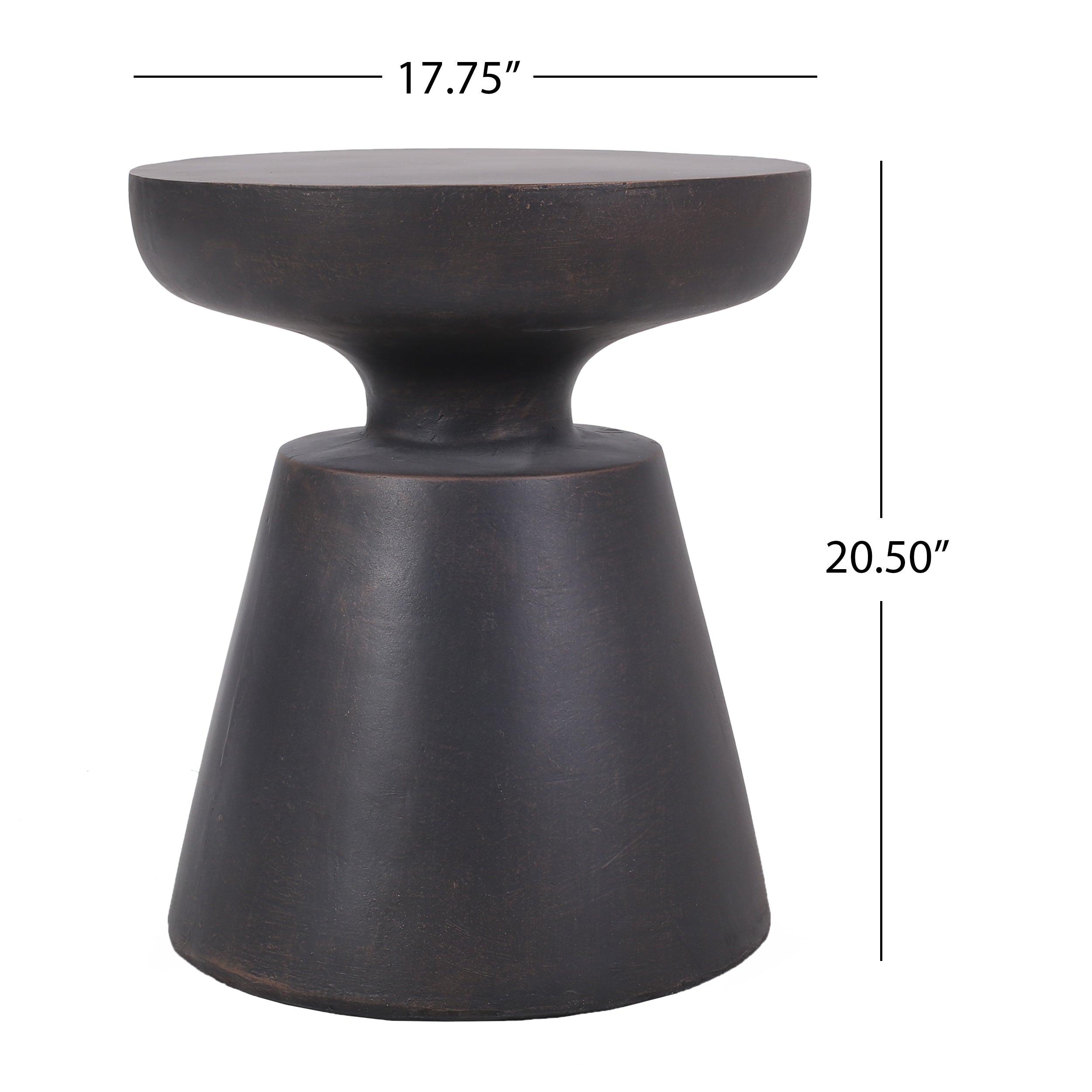 Indoor/Outdoor Lightweight Concrete End Table