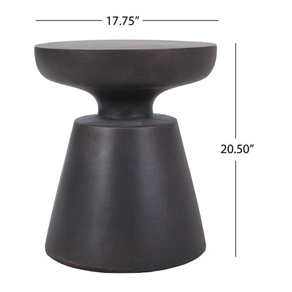 Indoor/Outdoor Lightweight Concrete End Table
