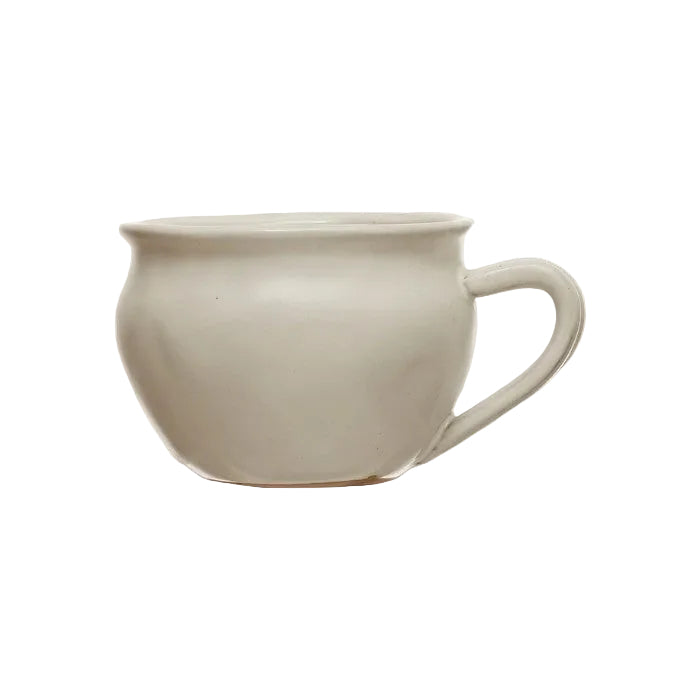 White Glazed Stoneware Mug