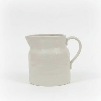 Stoneware Vintage Reproduction Pitcher, White