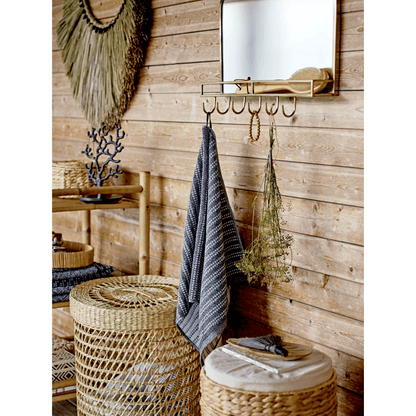 Natural Water Hyacinth Storage Baskets with Lids - Set of 3