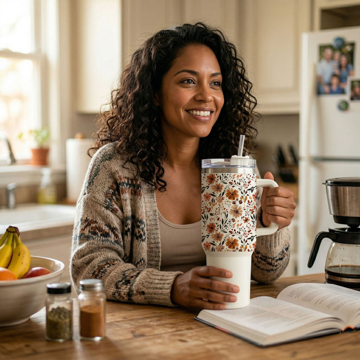 Fall Floral 40oz Insulated Tumbler