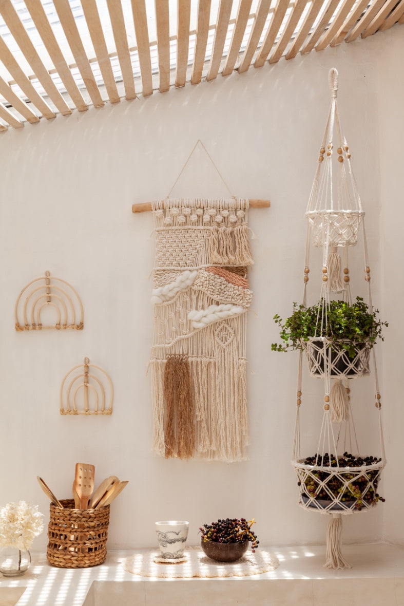 Beaded Macrame Plant Hangers