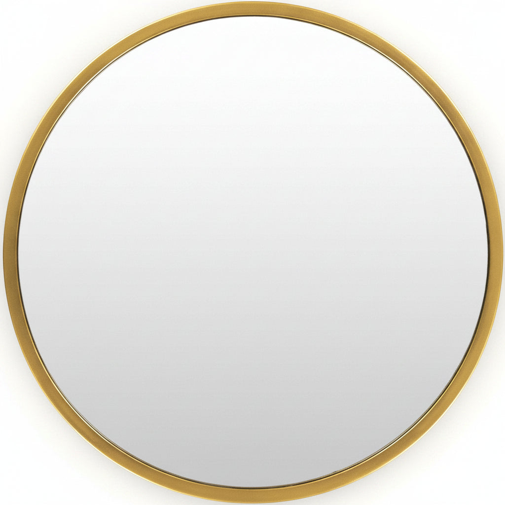 Guindarohan Gold Frame Round Mirror
