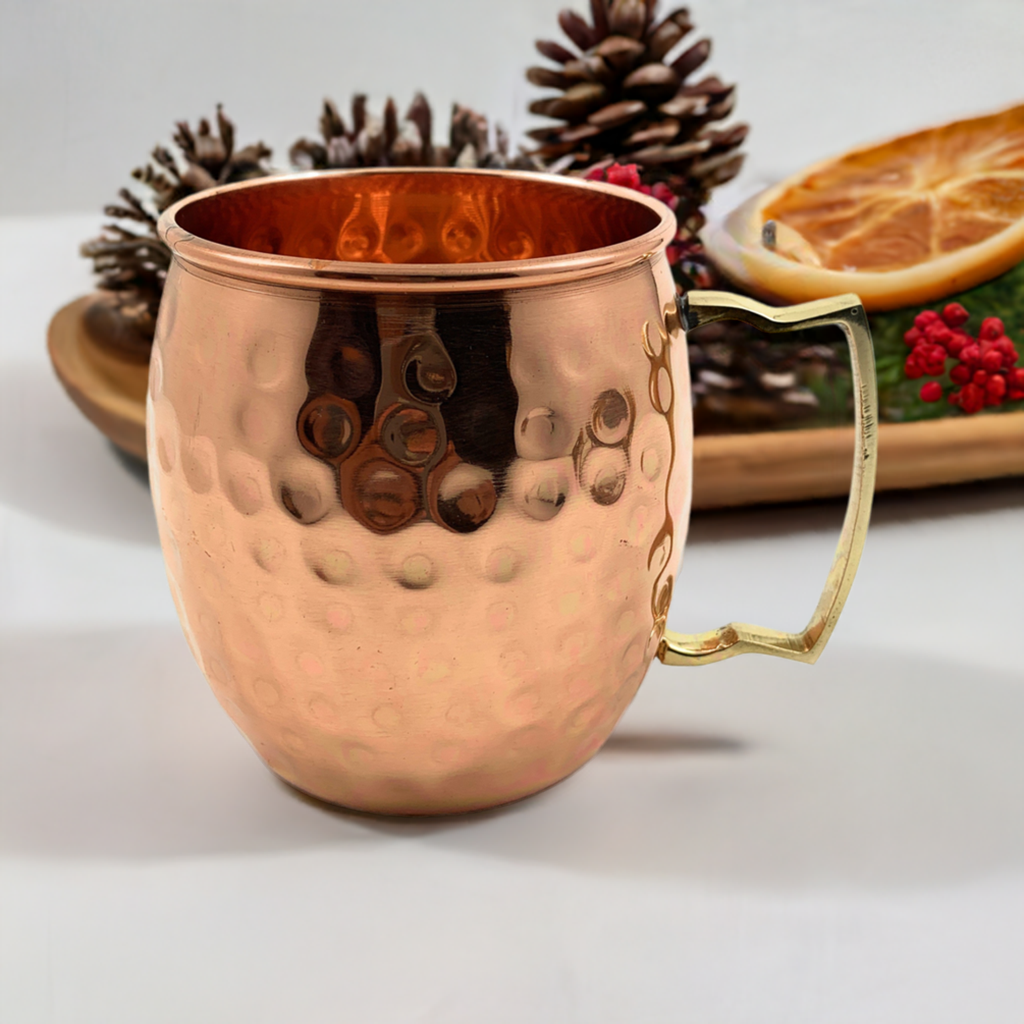 Hammered Moscow Mule Mugs - Set of 2
