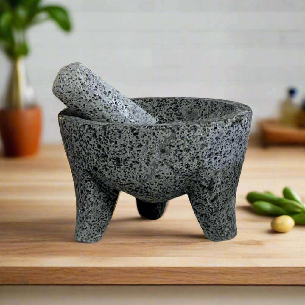 Volcanic Stone Molcajete | Handmade Mexican Mortar &amp; Pestle