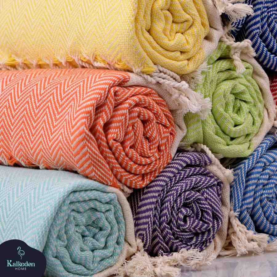 Herringbone Turkish Bath/ Beach Towels - Multiple Colors