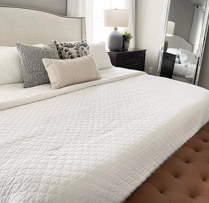 Belgian Flax Linen Rich Cotton Blend Quilt Sets - 4 Colors