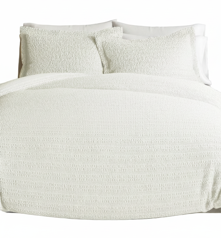100% Cotton Honeycomb Waffle Duvet Set - Mattea Collection