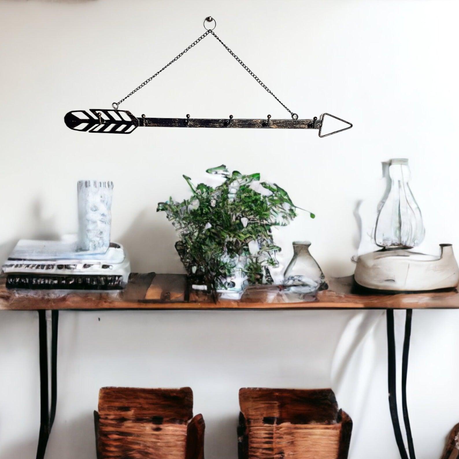 Hanging This Way Decorative Metal Arrow Wall Hooks