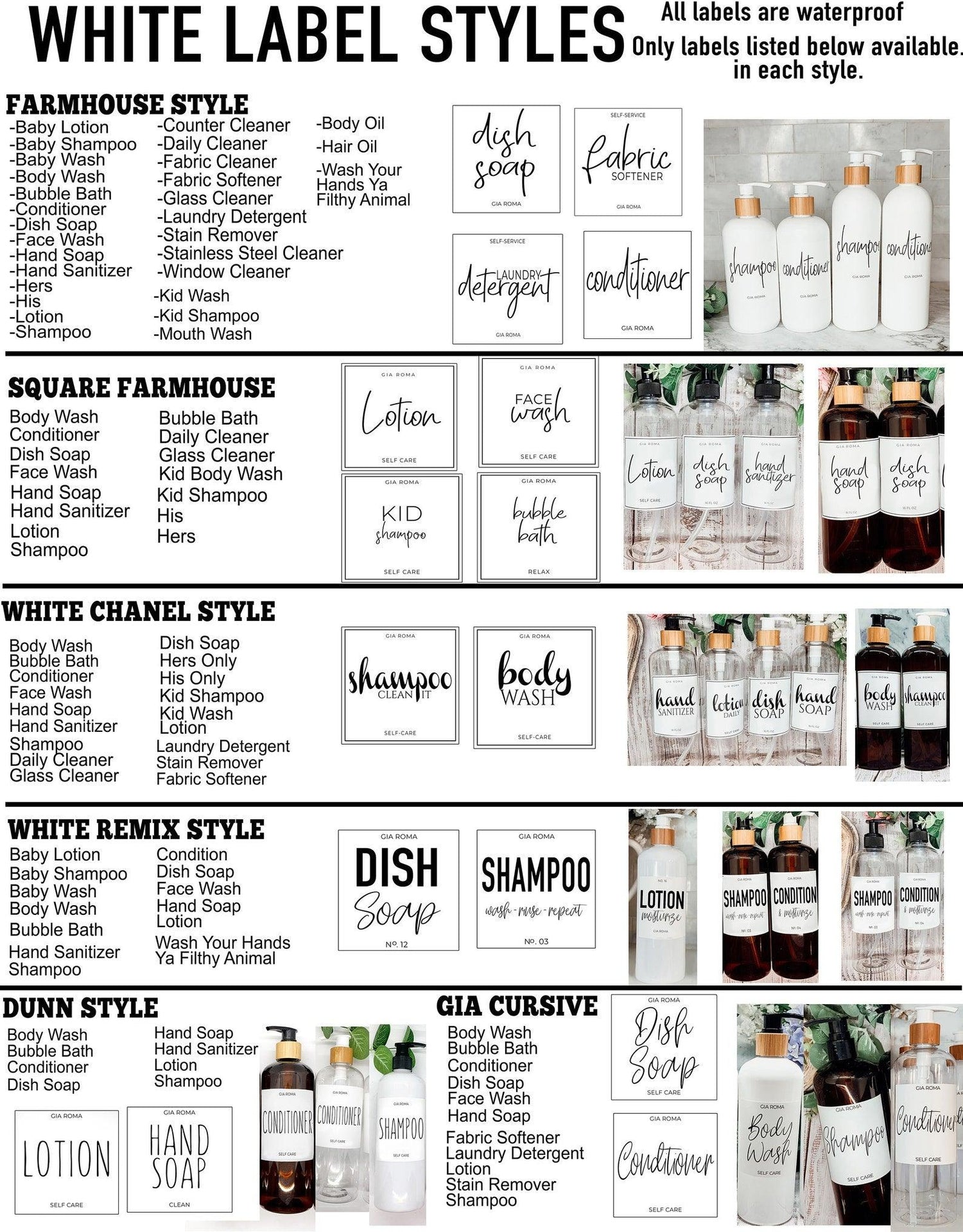 16oz Glass Cleaning Bottles with Customized Labels
