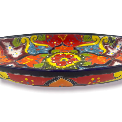 Extra Large Oval Talavera Platter | Hand-Painted Mexican Serving Dish