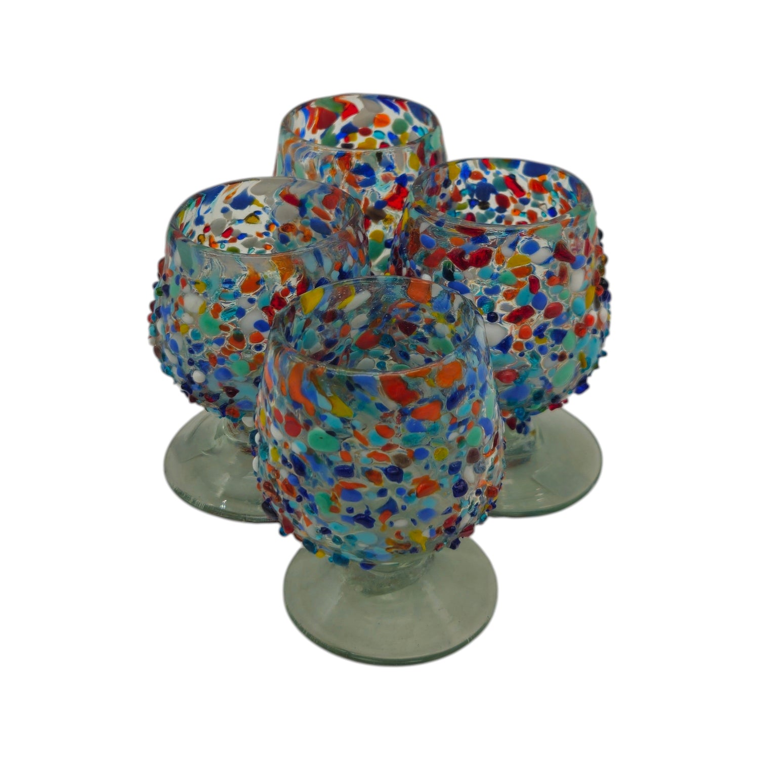 Confetti Rock Shot Glass | Handmade Mexican Cognac-Style Glass
