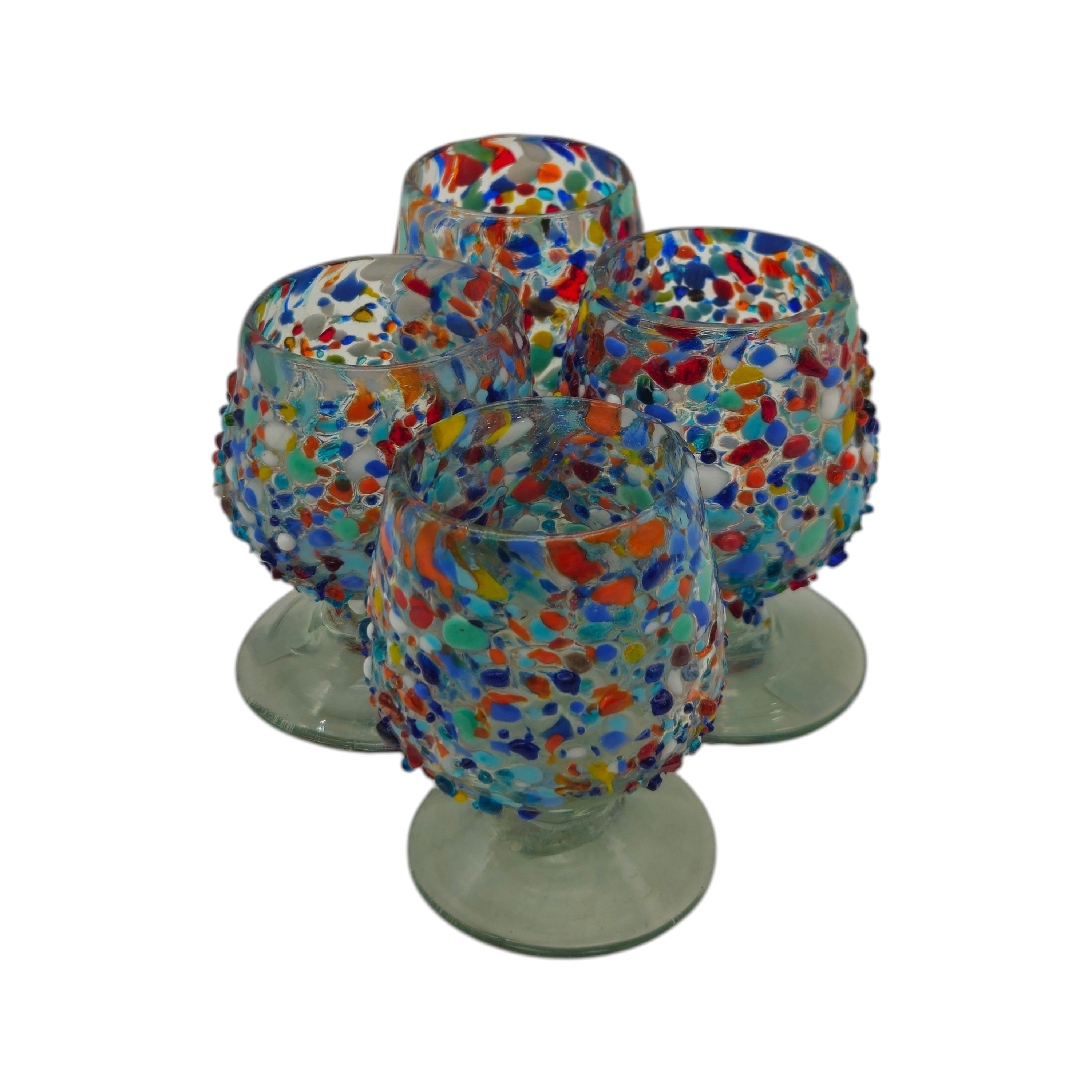 Confetti Rock Shot Glass | Handmade Mexican Cognac-Style Glass