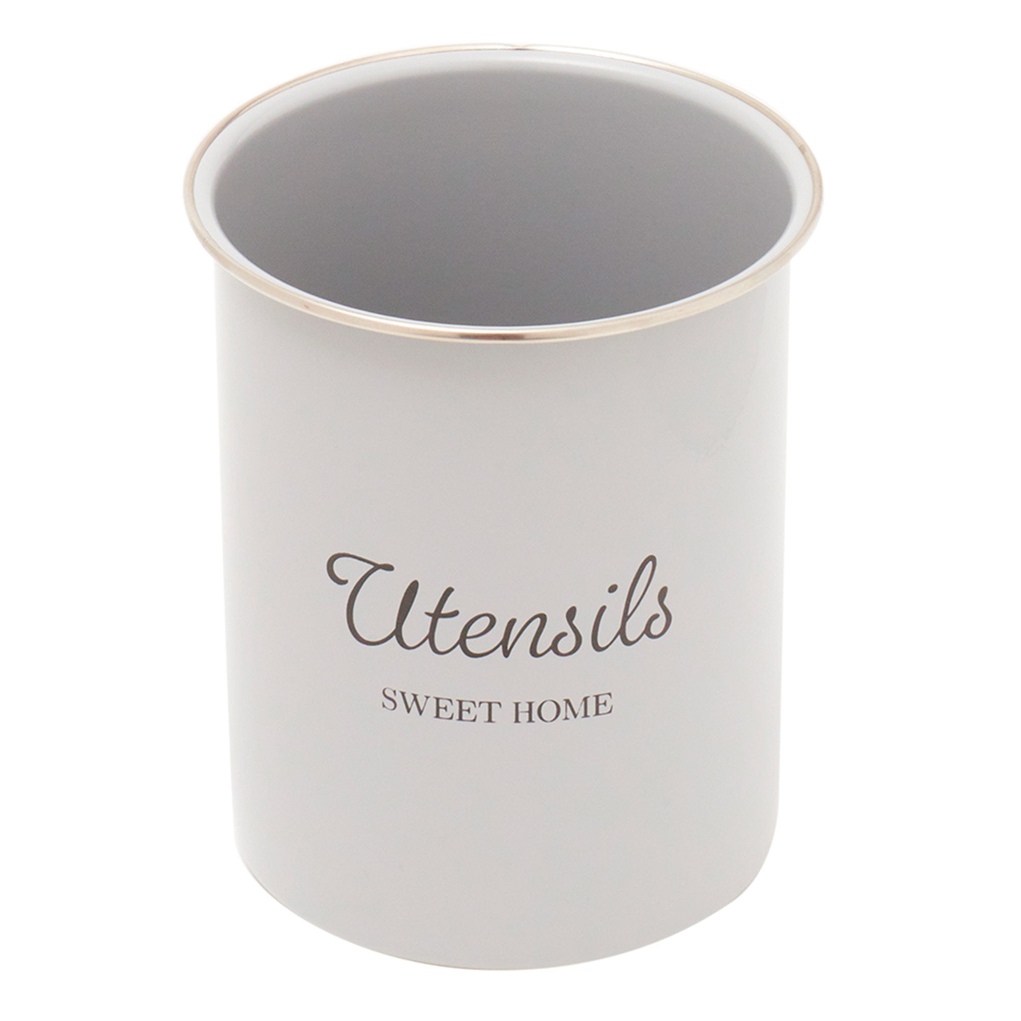 Tin Kitchen Utensil Holder - Bonny Grey