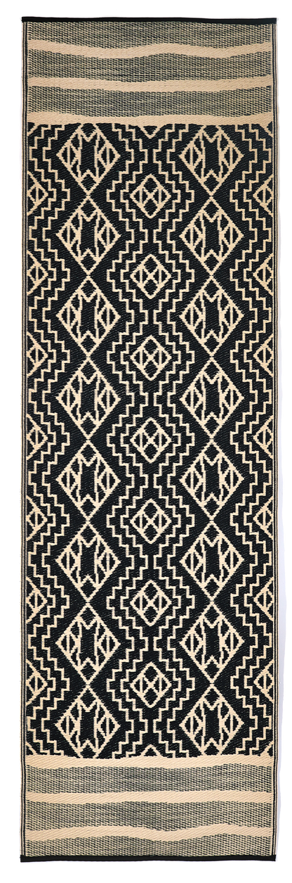 (SALE) Kilimanjaro - Black Reversible Outdoor Rug