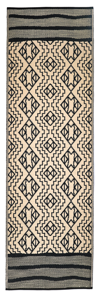 (SALE) Kilimanjaro - Black Reversible Outdoor Rug