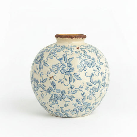 Lainey Terracotta Floral Vase