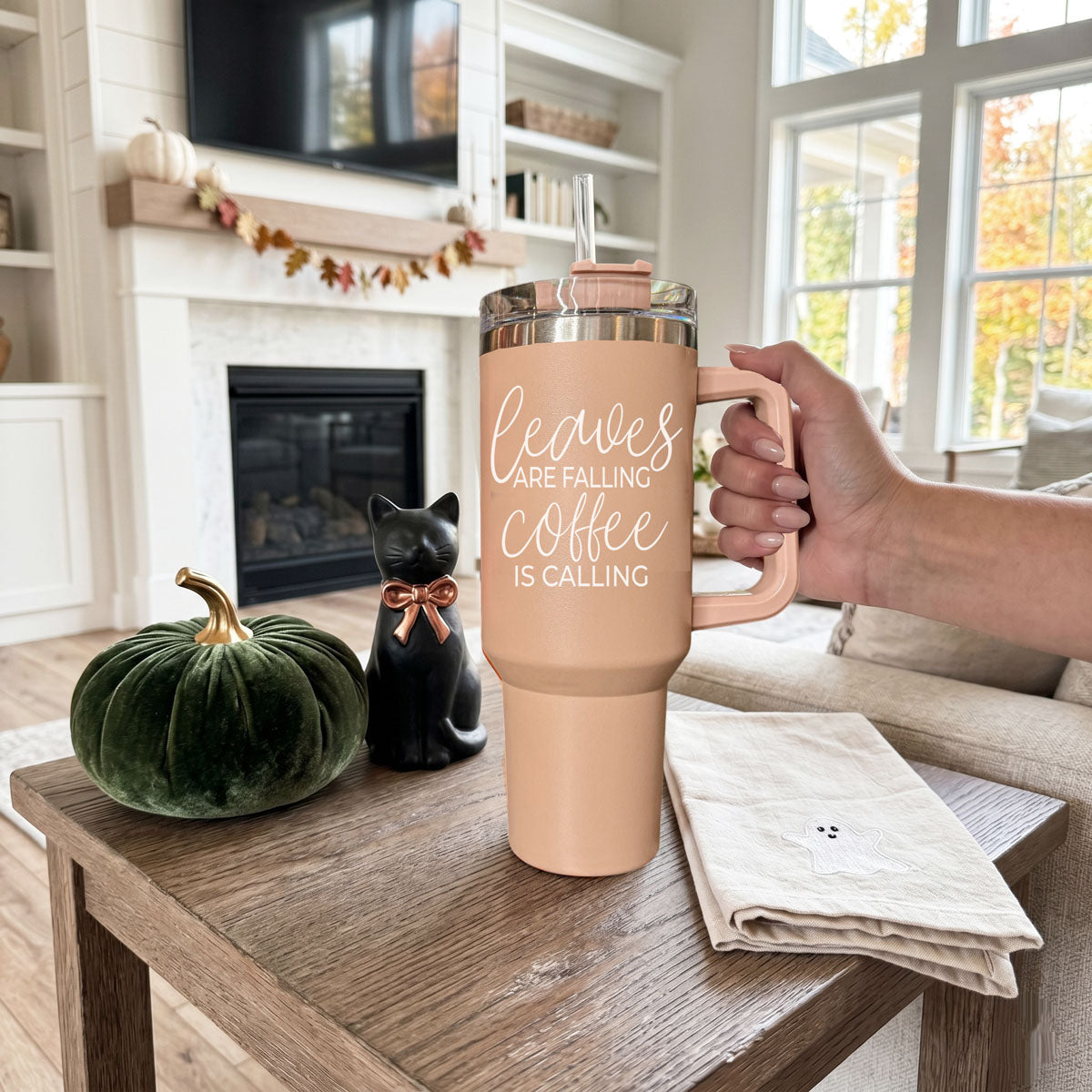 Leaves Falling 40oz Insulated Tumbler