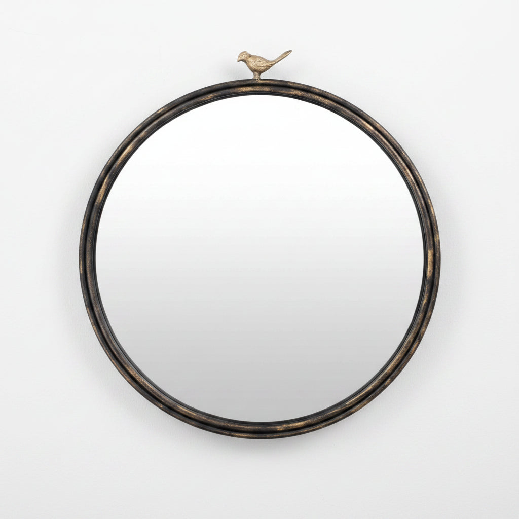 Loughlinstown Gold Frame Round Mirror