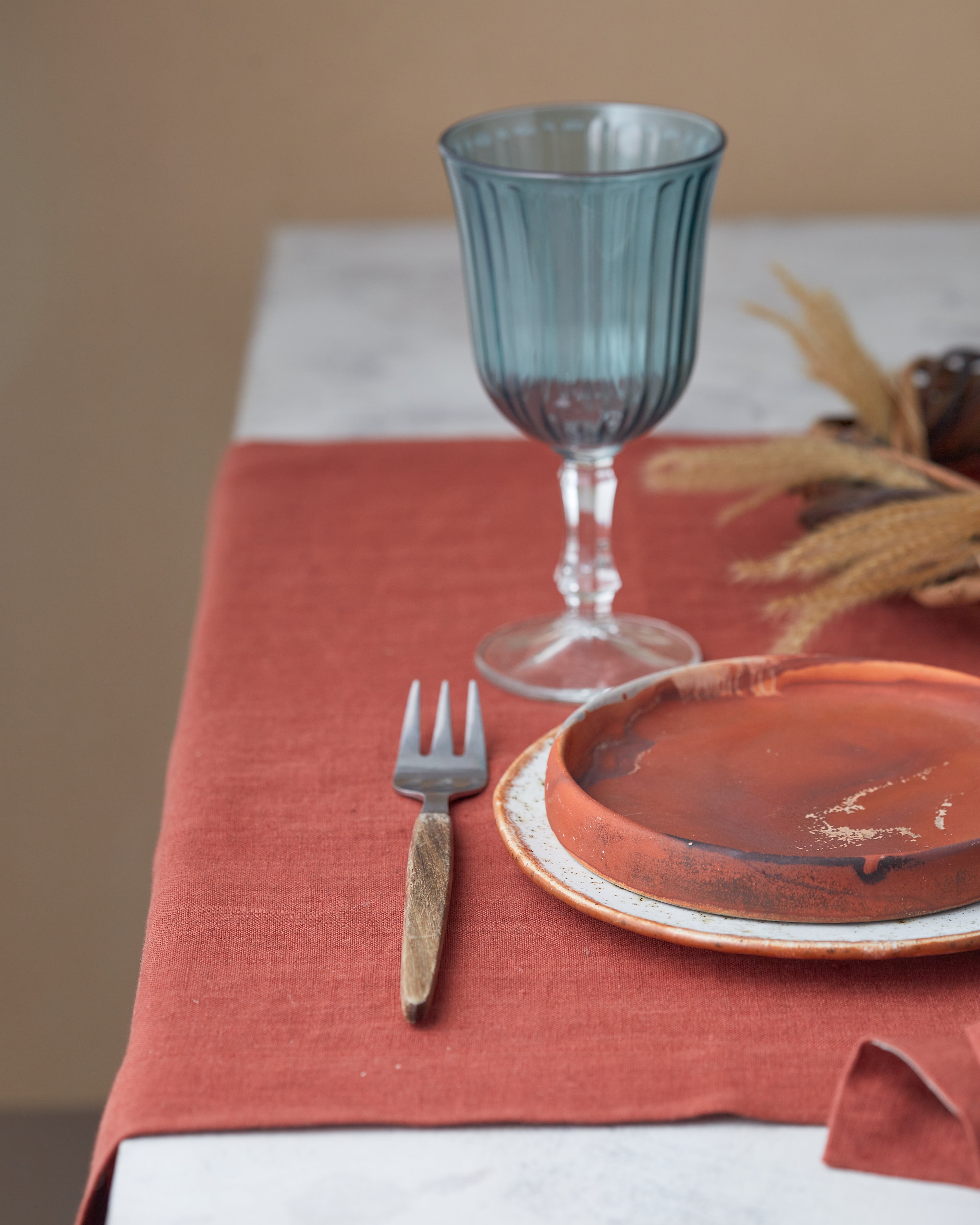 Linen Bundle: Runner &amp; 6 Napkins (Russet)