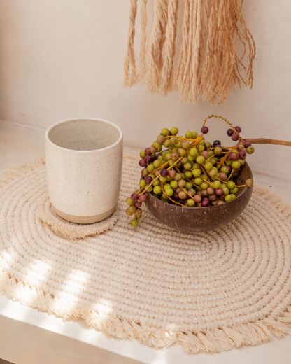Organic Cotton Macrame Placemat