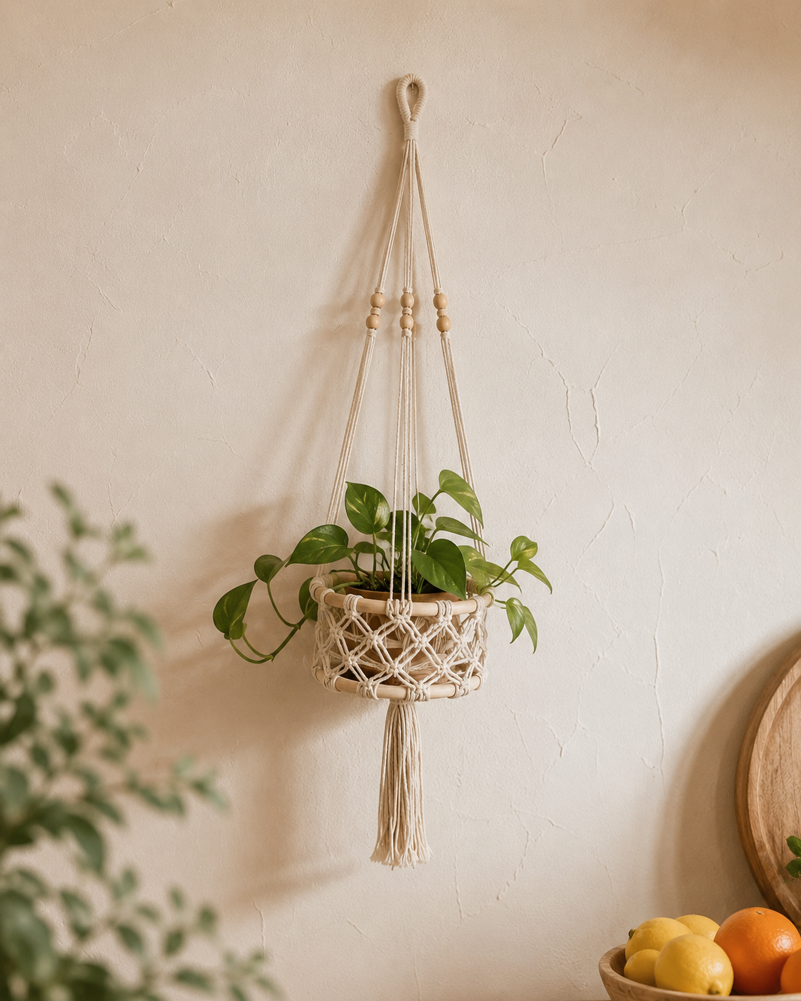 Macrame Hanging Wall Baskets