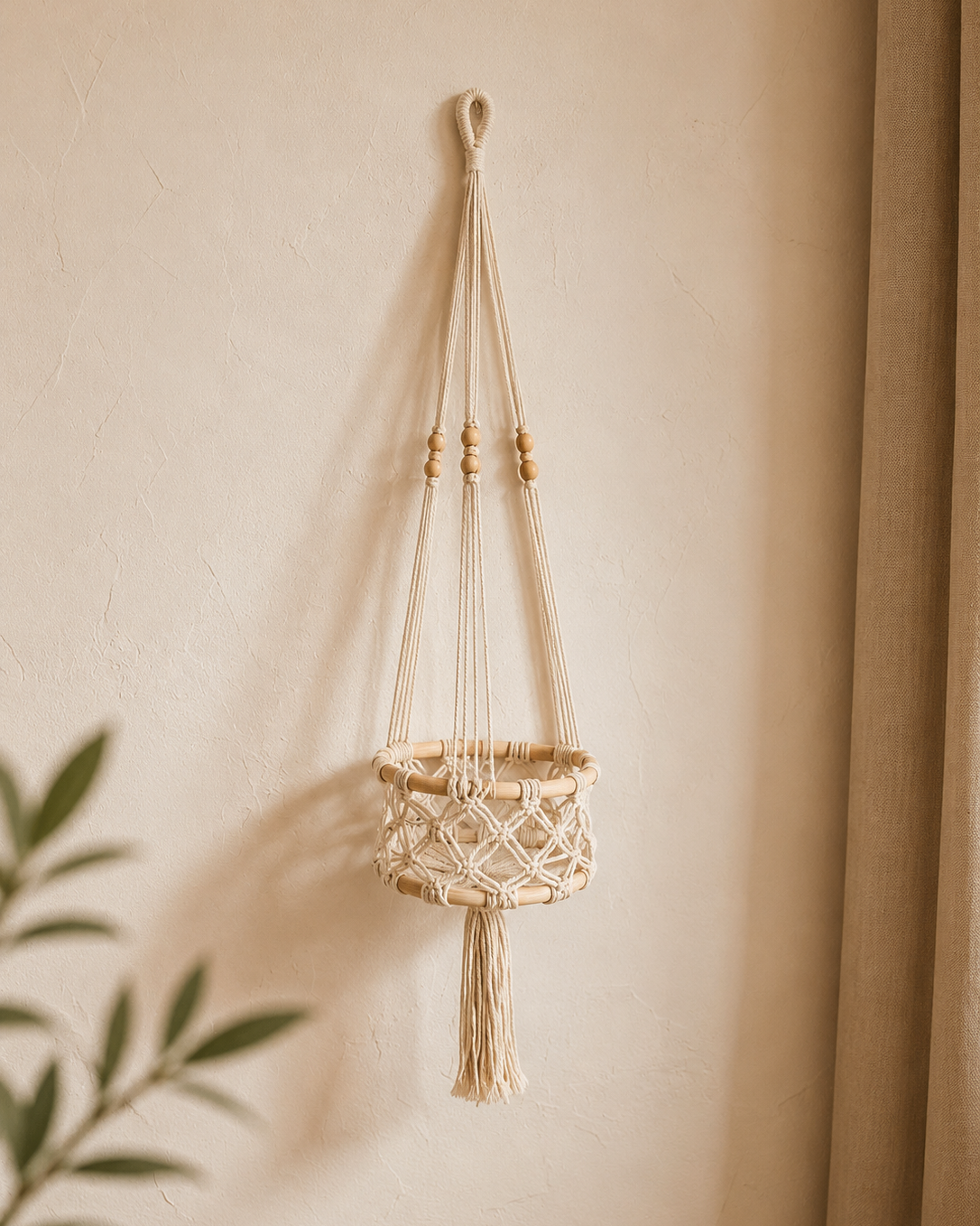 Macrame Hanging Wall Baskets
