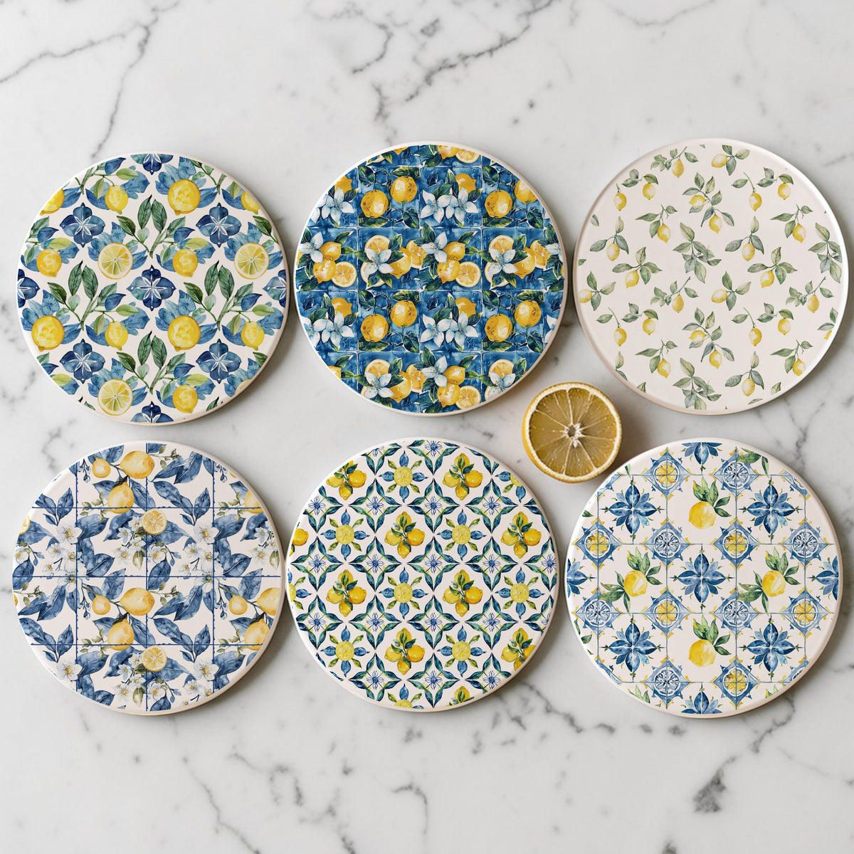 Coasters - Mediterranean Lemon, PRE-ORDER