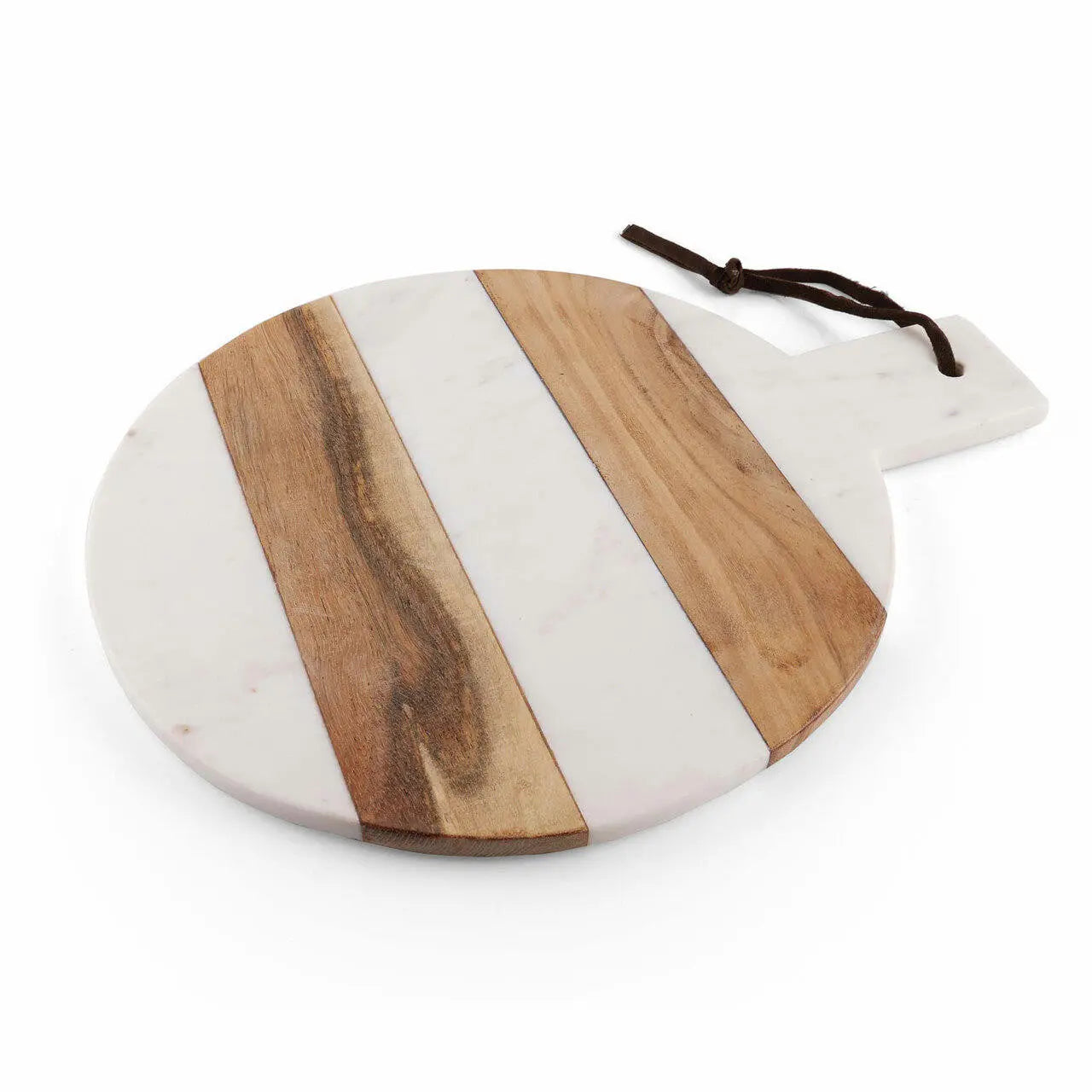Mez Round Marble/Wood Paddle Charcuterie Board