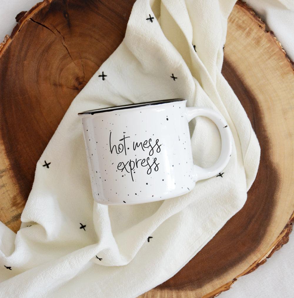 Hot Mess Express Black Rim Campfire Mug